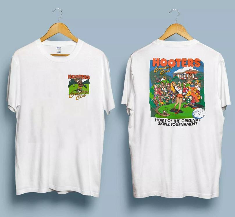 Vintage 90s Hooters Country Club Graphic T-Shirt S-3XL Single Stitch USA XXXXL