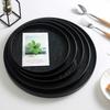 Japanisches Schwarzes Holz Desserttablett, Rechteckiges Teetablett, Rundes Kuchengestell, Niedliches Tablett, Küchenzubehör, Hölzernes Geschirr