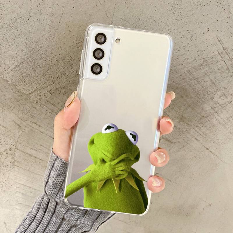 kermit the frog Phone Case for Samsung S20 S10 lite S21 plus S7 edge S8 S9 S10 S20 S22 plus ultra Clear Case