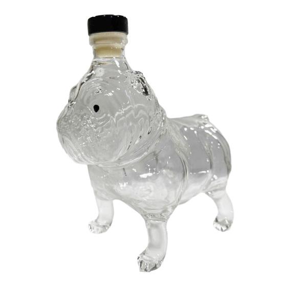 Butelka na whisky w kształcie buldoga 300 ml Duża pojemność Szklana karafka Karafka do czerwonego wina Akcesorium do whisky do domowego baru