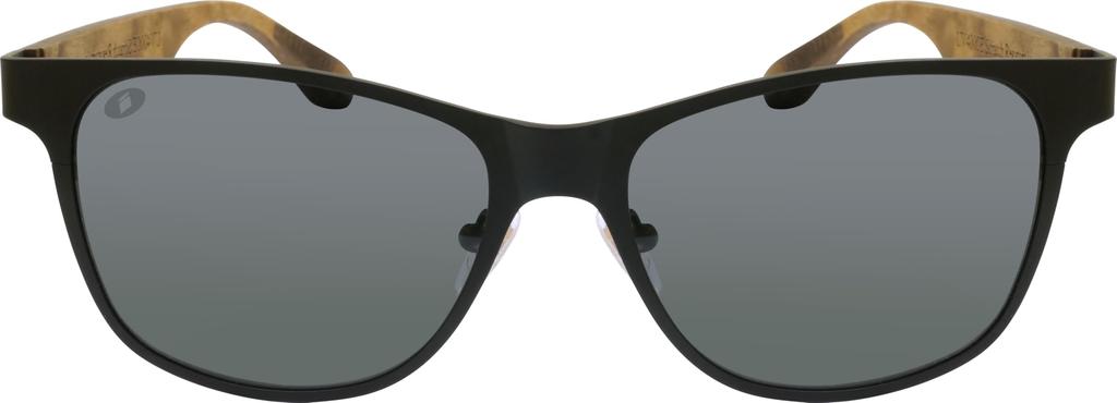 iZONE High Performance Polarized Sunglasses WOOD Wooden IDRIVE Takumi Driving Fishing Golf [iZONE] Men's P603-DRBK1-3 (Black/Brown)
