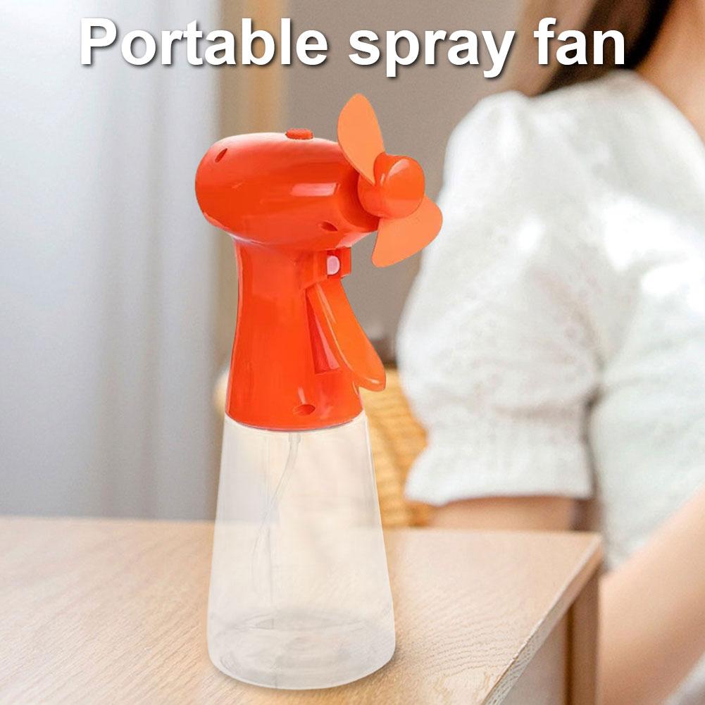 Handheld Water Misting Fan Bottle Spray Fan Battery Operated Water Mist Spray Personal Manual Fan Travel Garden Watering Sprayer