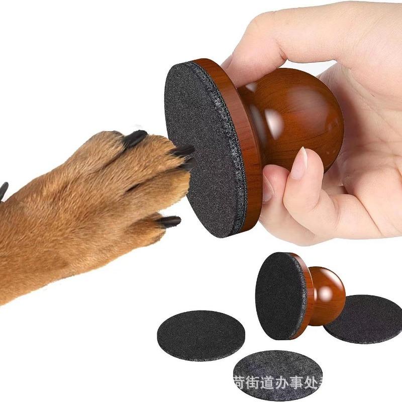 Wooden Pet Cat and Dog Nail Scraper Solid Wood Pet File Board Convenient Round Cat Nail Repair Board