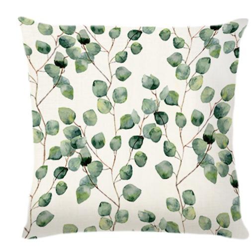 Cactus Plant Print Home Decor Pillowcase Bedroom Living Room Sofa Decoration Polyester Cushion Cover With Zipper