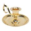 Handheld Taper Candle Holder Round Bottom Brass Candlestick Holder  Christmas Decor