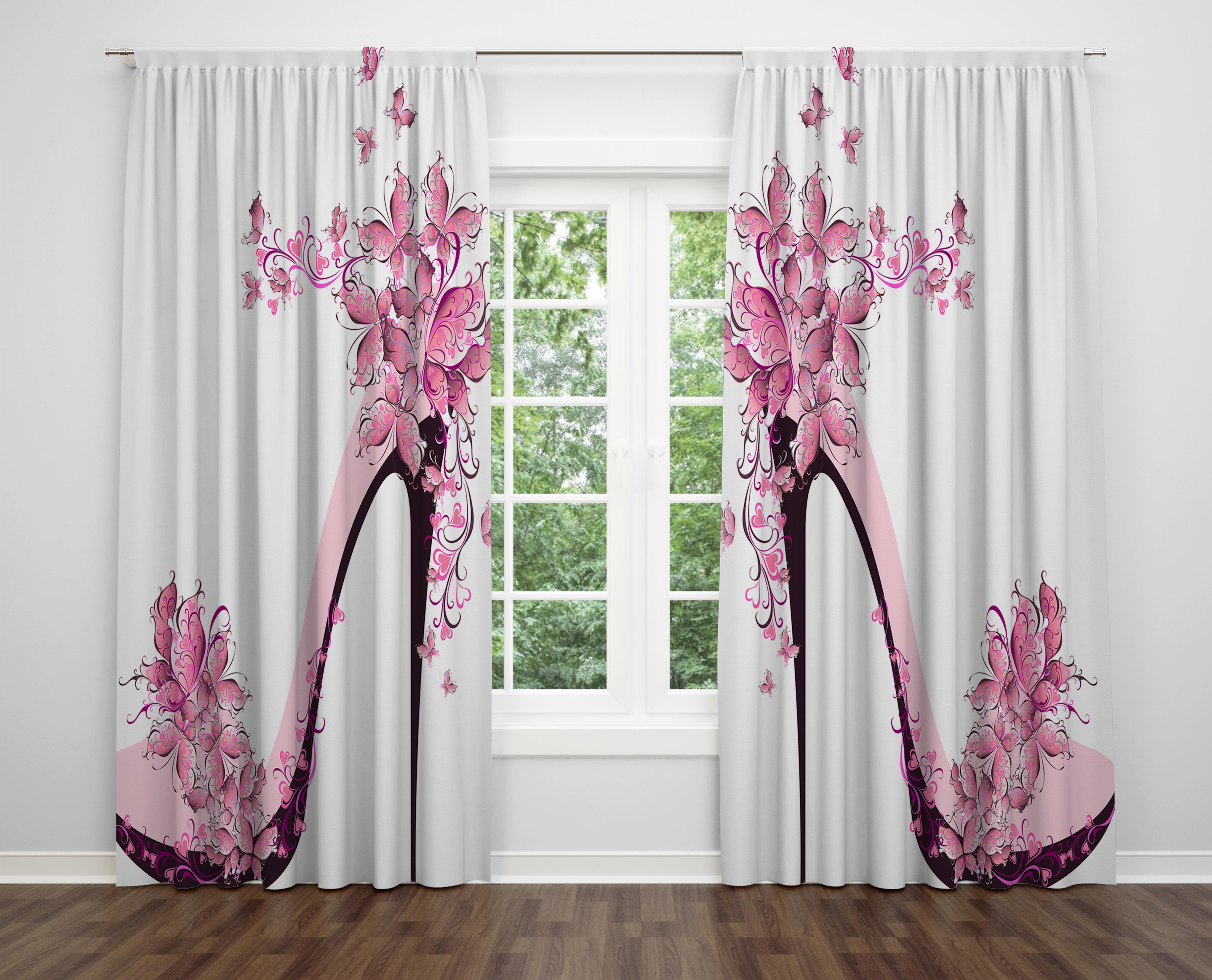 

Декоративний дизайн, високоякісна бавовняна тканина, ви можете вибрати одну або подвійну фіранку з крила 1 piece різнокольоровий