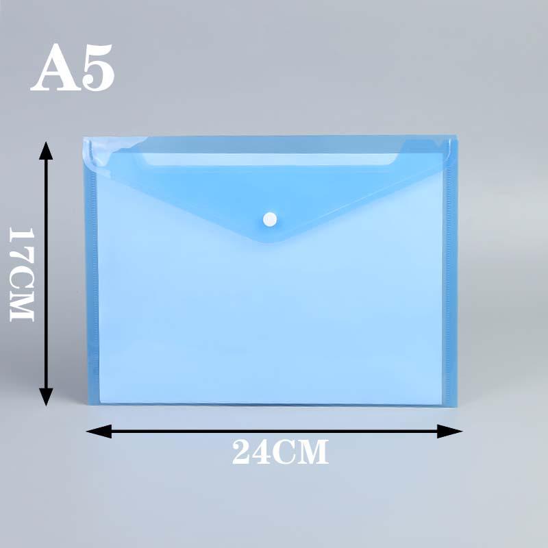 Custom Transparent File Bags with Cartoon Design and Snap Button Closure - A4 & A5 Sizes