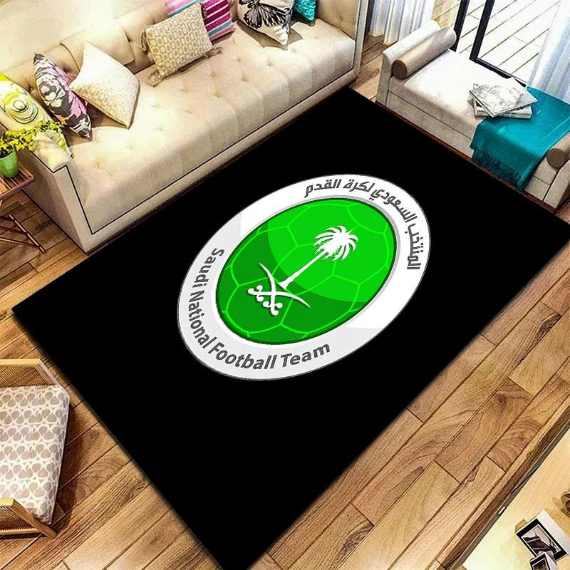 Saudi Arabia National Football Team Carpet Rug for Living Room Bedroom Home Sofa Decoration,Kids play Non-slip Floor Mat