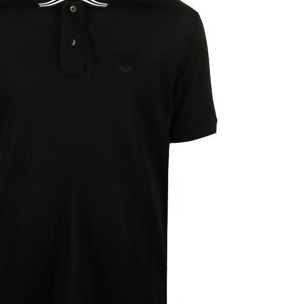 Emporio Armani Solid Color Short Sleeve Polo Shirt Men tops Black 3K1FM6-1JTKZ-0999