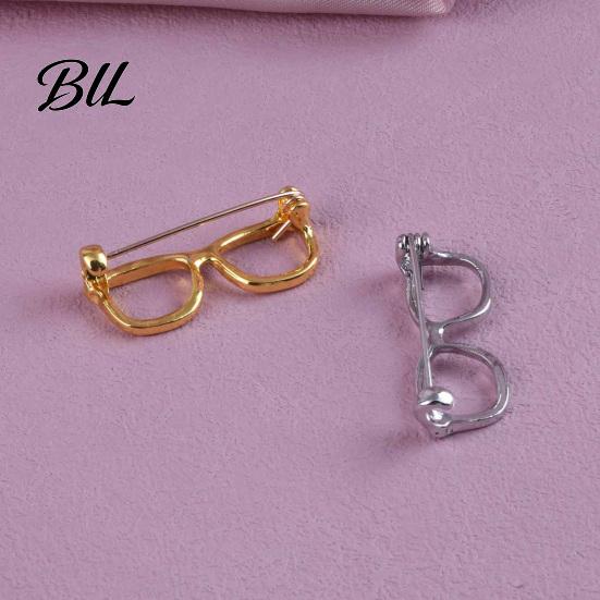 Suits Decorative Brooch Alloy Glasses for Men Women, Eyeglasses Shape Lapel Collar Pin Pin, Accessory Shirts Sweaters Versatile Outfits