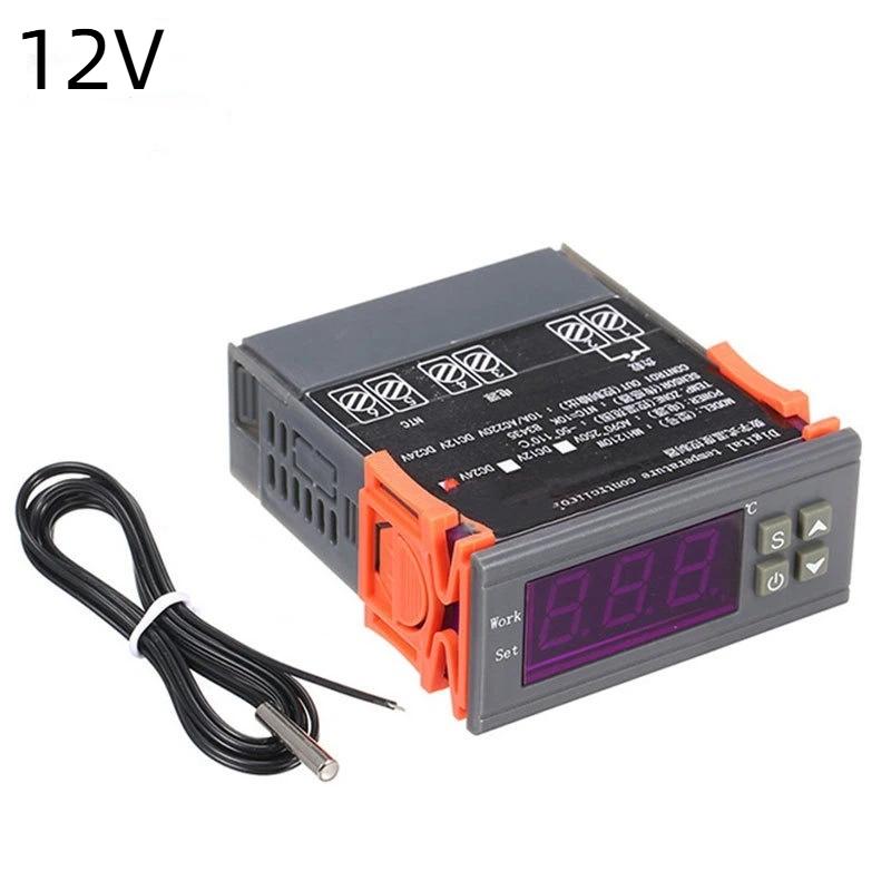 Dual Digital Thermostat Temperature Humidity Control 1210W Thermometer Hygrometer Incubator Controller 220V 12V 24V