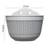 Wall Mounted Flower Pot Imitation Rattan Weaving Creative Flower Planter Garden Pot Semicircle Hanging Basket Yard Balcony