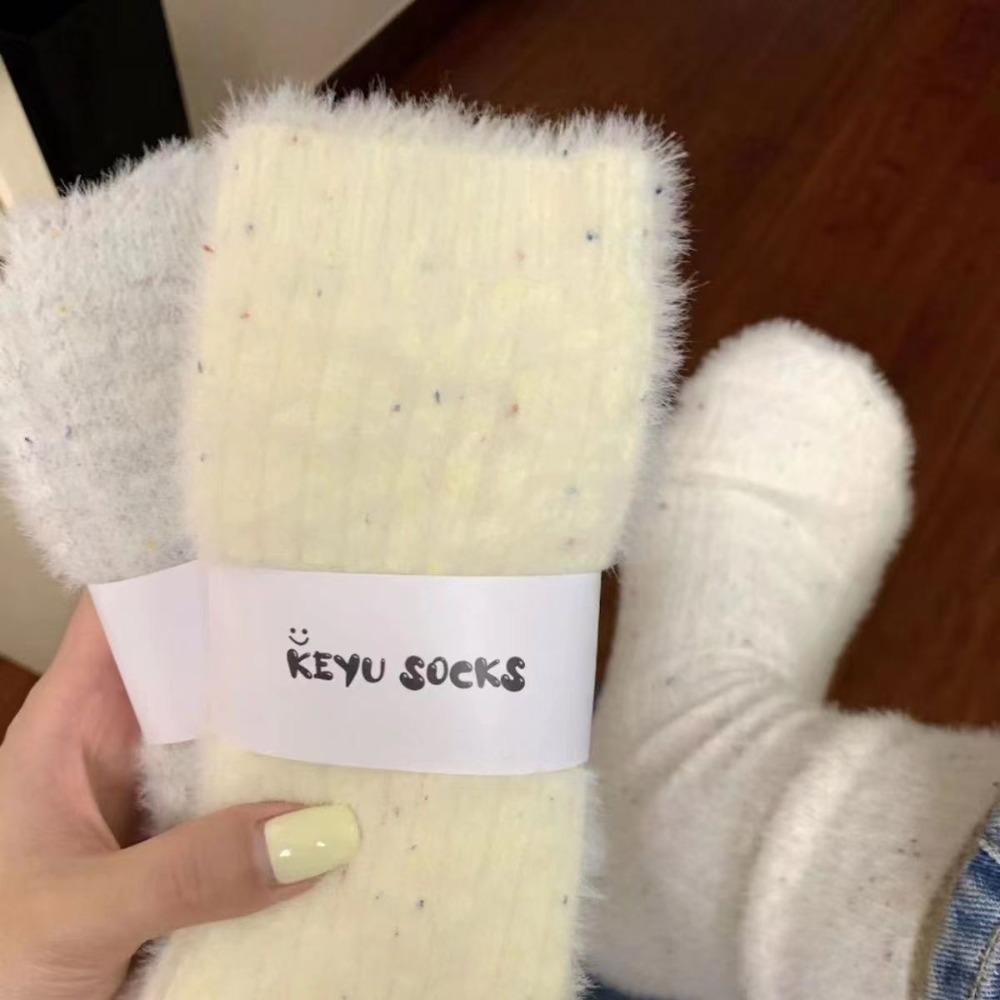 Winter Floor Plush Sock Sweet Thicken Socks Comfortable Mink Velvet Socks  for Women