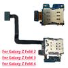 For Samsung Galaxy Z Fold 3 2 4 Fold3 Fold2 SM-F936U F926 F916 SIM Card Reader Socket Holder Flex Cable Replacement Parts