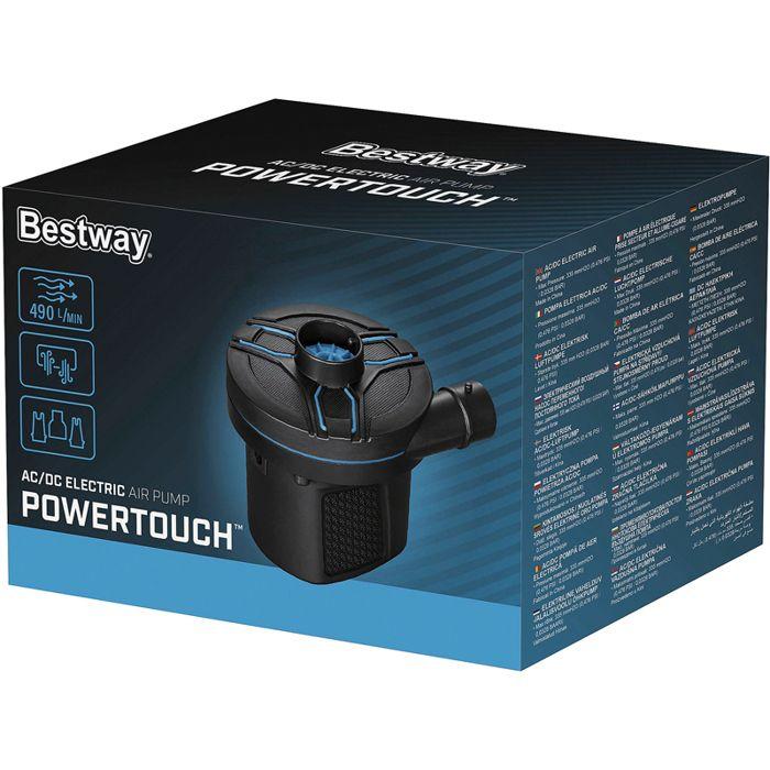 Electric Air Pump - BESTWAY - Compact Model - Maximum Pressure 55 Bar - Voltage 230 V - Black Color