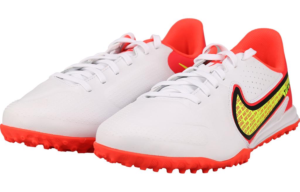 Nike Tiempo Legend 9 TF Academy Slip Resistant Cushioning Abrasion Resistant Low Top Kids' Soccer Shoes White Red Kids' DA1328-176