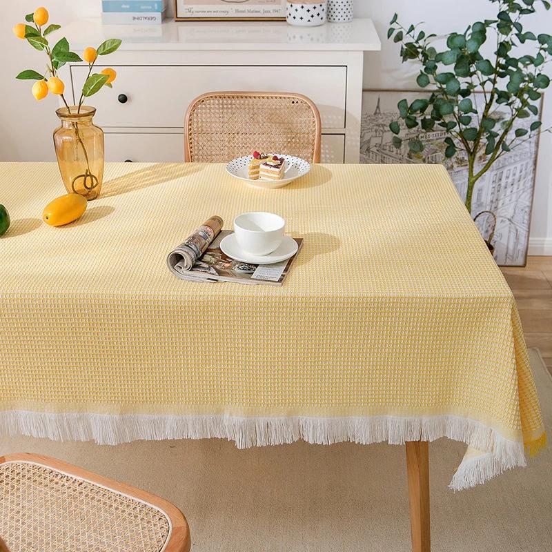 Braided Cotton Linen Tablecloth Tea Table Runner Decoration Rectangle Table Cover for Kitchen Wedding Dining Room Camping