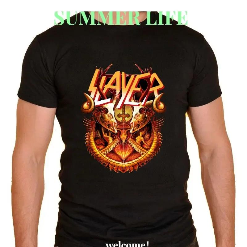 Dámské tričko s metalovou kapelou 2023 Nové Slayer Pánské oblečení Letní trička ModaL Punk Rock Y2k Topy Grafická Harajuku Trička
