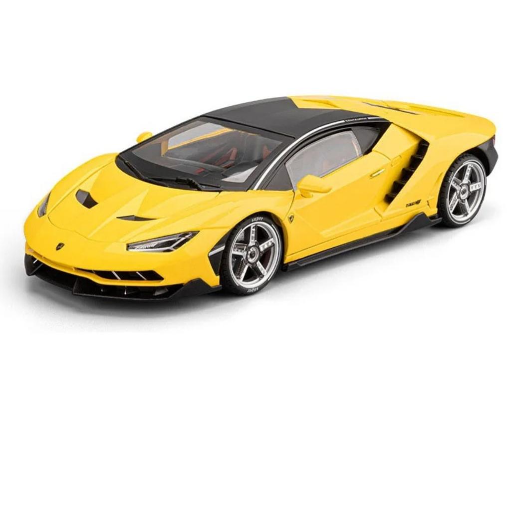 1/18 Lamborghini LP770 LP770-4 Alloy Sports Car Model Diecast Metal Track Racing Car Vehicles Model Sound and Light Simulation Kids Toy Gift