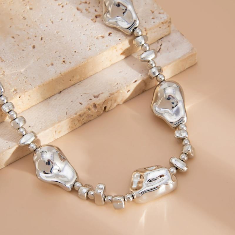 Vintage Punk Style Irregular String Imitation Pearl Necklace, Women's Wedding Jewelry Y2k Holiday Accessories Gifts