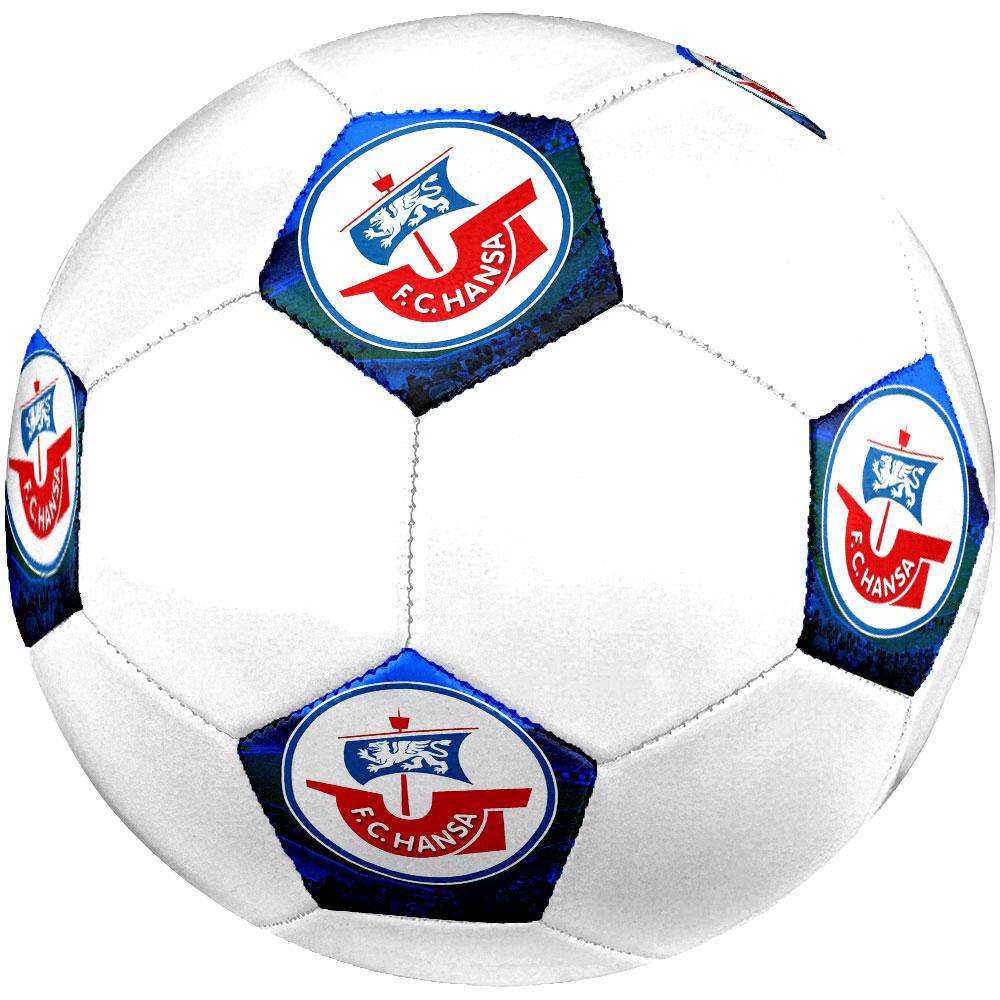 FC Hansa Rostock Größe 5 Fußball, Maschinengenähtes PVC, Langlebig & Hoher Rückprall, Für Alle Altersgruppen Geeignet, Fanartikel, Spiele & Außenbereich.