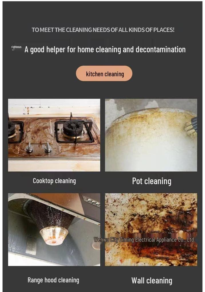 Three-in-One High Temp & Pressure Steam Cleaner for Kitchens, Air Conditioners, and Fabrics