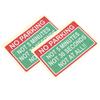 2 Pack Car Open Warning Stickers No Parking Safety Warnings
