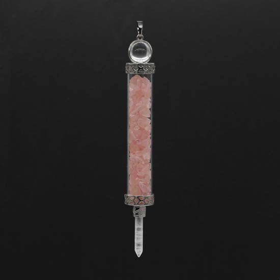 

Crystal Chip Stone Wishing Bottle Pendant Pendulums for Dowsing Divination Natural Amethyst Rose Quartz Pendulum Pendule Pendulo розовый кварц