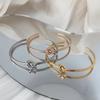 Metal Jade Love Knot Bracelet Titanium Steel Bracelet Open Rose Gold Hand Jewelry