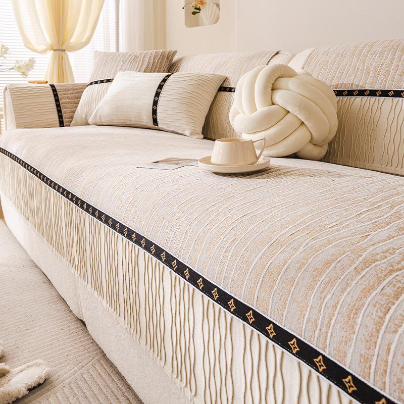 French Straight Sofa Cushion, Universal In All Seasons, Cream Wind Sofa Seat Cushion, Fixed Non-slip Light Luxury, High-end Sofa Cushion