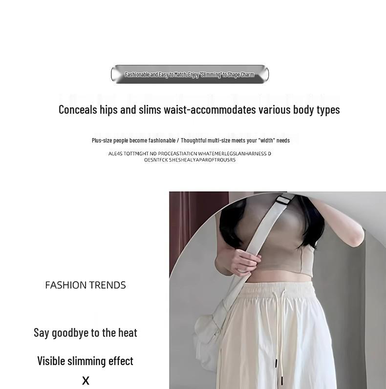 Women's XS Off-White Quick-Dry High-Waisted Wide-Leg Cargo Pants - Petite, Summer 8-Point Style