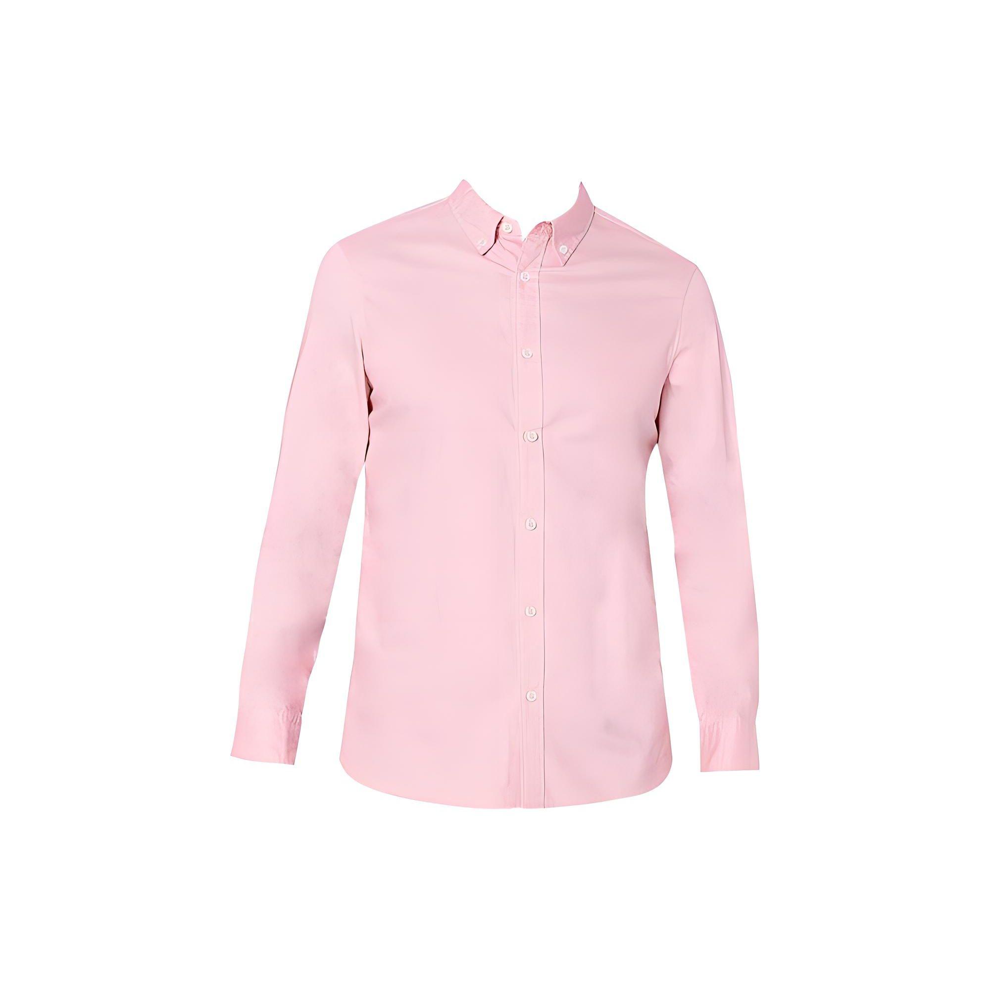 

Calvin Klein Solid Color Casual Long Sleeve Shirt Men shirts Pink 40ZW320-681 XL