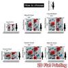 Set Of 2 Flat Printing Scene Curtain Red Roses Blue Butterflies Digital Printed Polyester Drapes Festive Holiday Use New Curtains Made