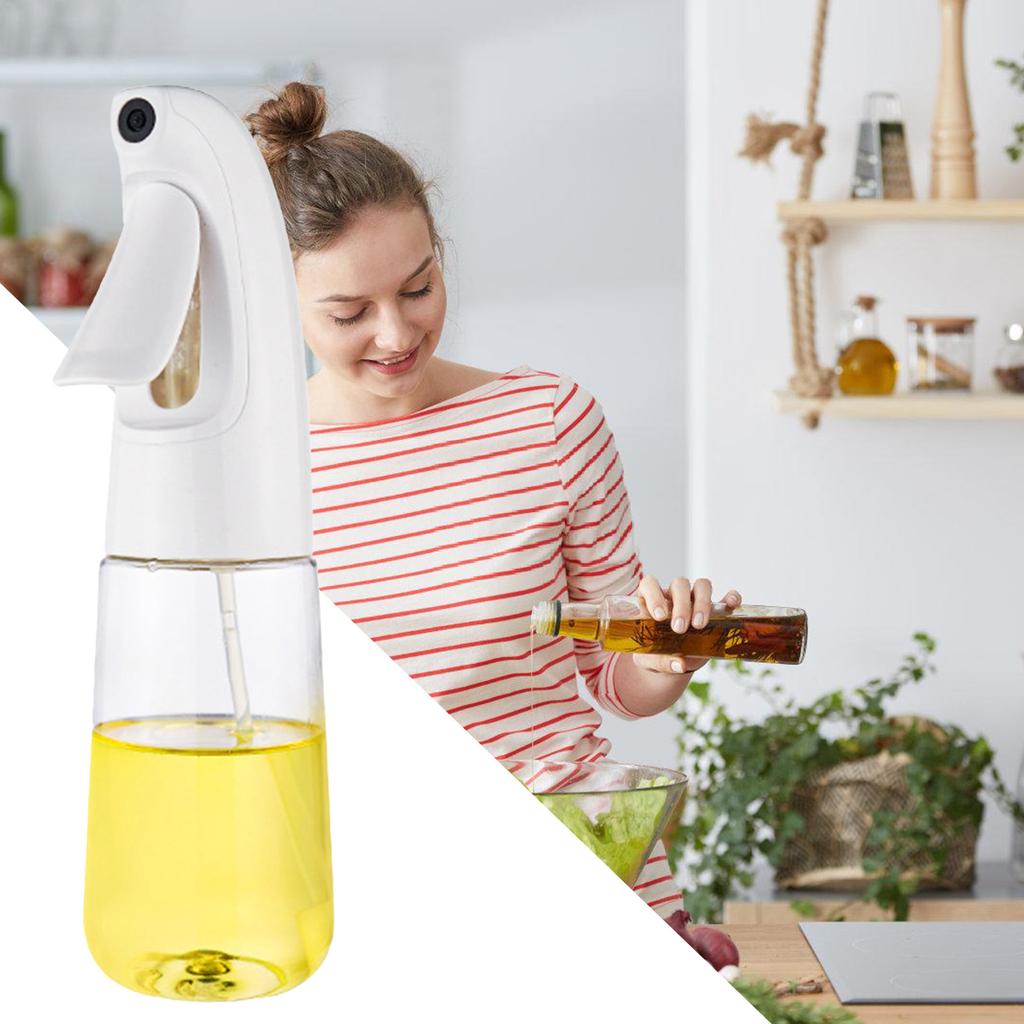 Kitchen Oil Sprayer for Cooking Plastic/Glass Food Grade 2 in 1 Spray & Pour Oil Dispenser for Air Fryer Salad Frying BBQ