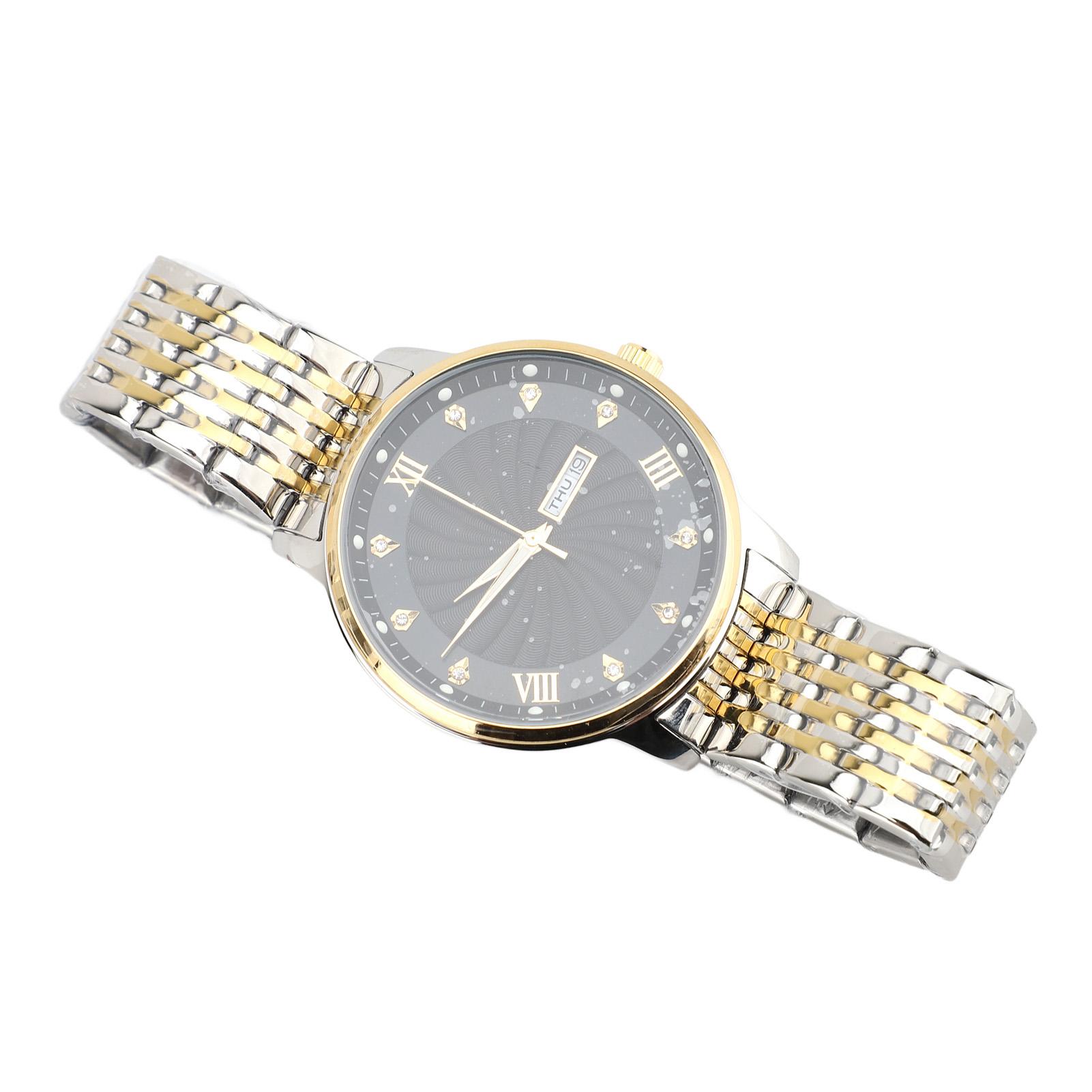 Quartz Men Watch Business Stylish Wristwatch Water Resistant Men Watch with Date Function for Business