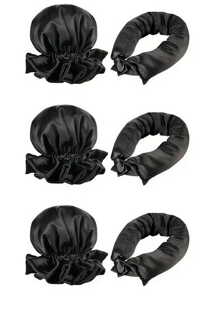 TikTok Heatless Curling Rod & Cap Set for Effortless Large Waves While Sleeping