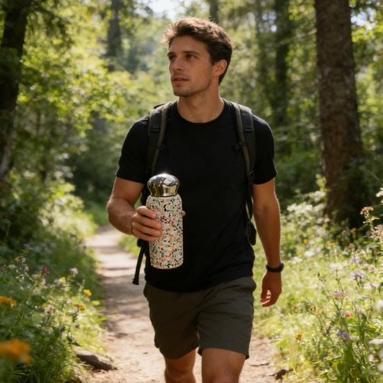 Rhinestone Thermal Cup Stainless Steel Mini Insulated Bottle Portable Bling Travel Mug Luxury Gift for Women