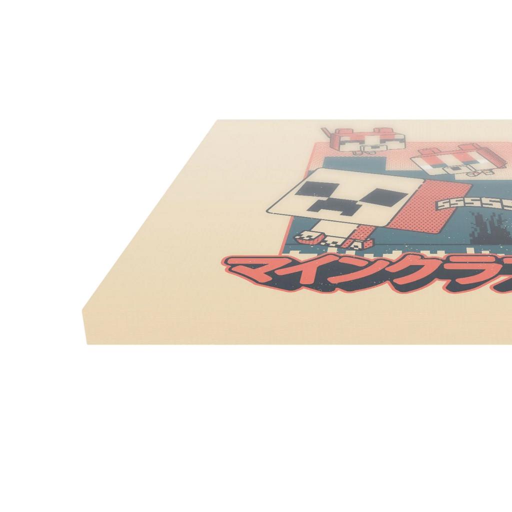 Minecraft Creeper & Cats Canvas Print