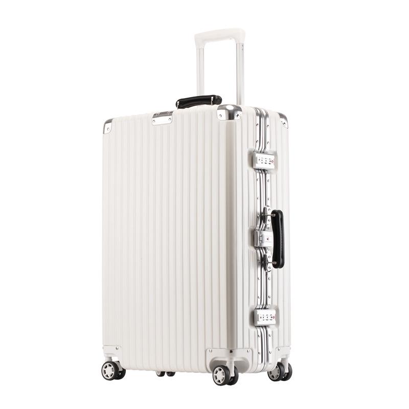 Retro Aluminum Frame Trolley Suitcase with Universal Wheels - Available in 20", 24", 26", 28" for Men and Women