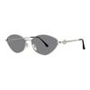 Vintage metal cat eye sunglasses women's YK millennial wind dopamine red round face sunglasses UV protection
