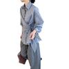 Jinbukan Women's Retro Plaid Long Sleeve Shirt - Loose Fit, Autumn/Spring Style