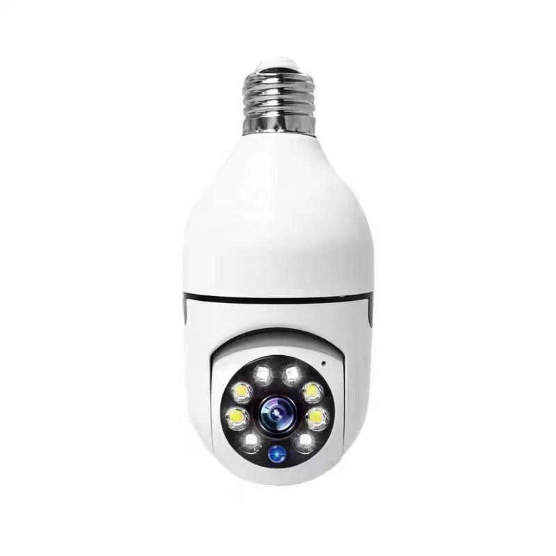 E27 Wireless Panoramic Bulb Camera - 360° Rotation & Full-Color Night Vision