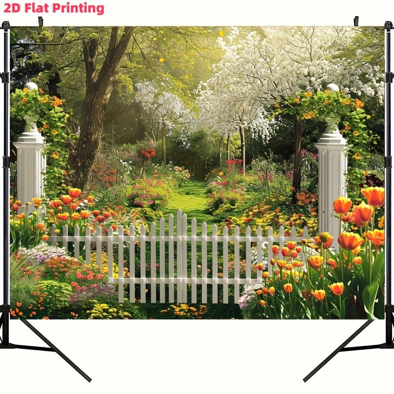 VIKAMA Frühling Garten Park Hintergrund Ostern Geburtstagsparty Dekoration Hintergrund Fotografie Hintergrund Banner