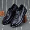 Men's shoes breathable leather single-layer leather shoes men's first-layer cowhide short boots low-top shoes Chelsea boots men's single shoes