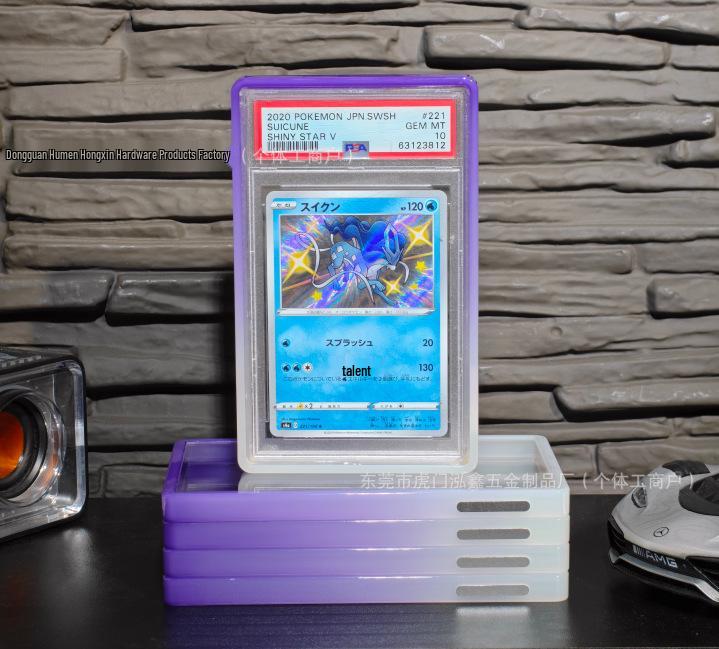 PSA Graded Card Silicone Gradient Glitter Protector – Luminous Star Card Case