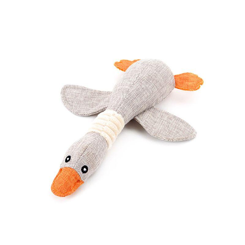 

Dog Toys Teddy/Golden Retriever Jarre Aero Bull Pomeranian Large Small and Medium-Sized Dogs Molar Sound Toys Bite-Resistant Pet Supplies Light gray