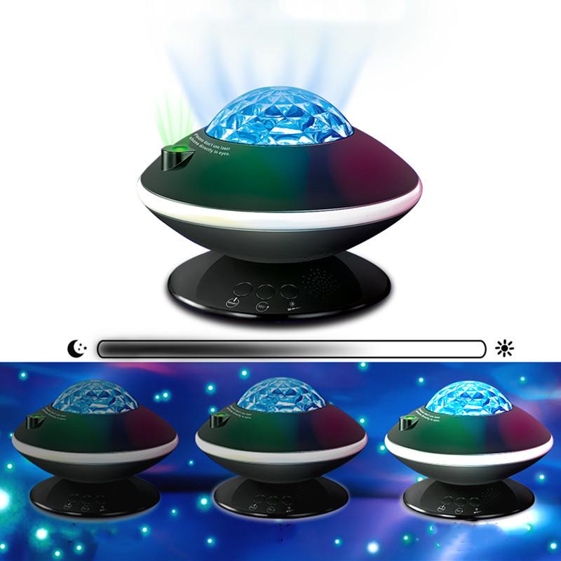 

Проекционная лампа Star Aurora USB Gypsophila Effect Laser Light Проекционный светильник Aurora Borealis LED WaterPattern Atmosphere Night Light чёрный