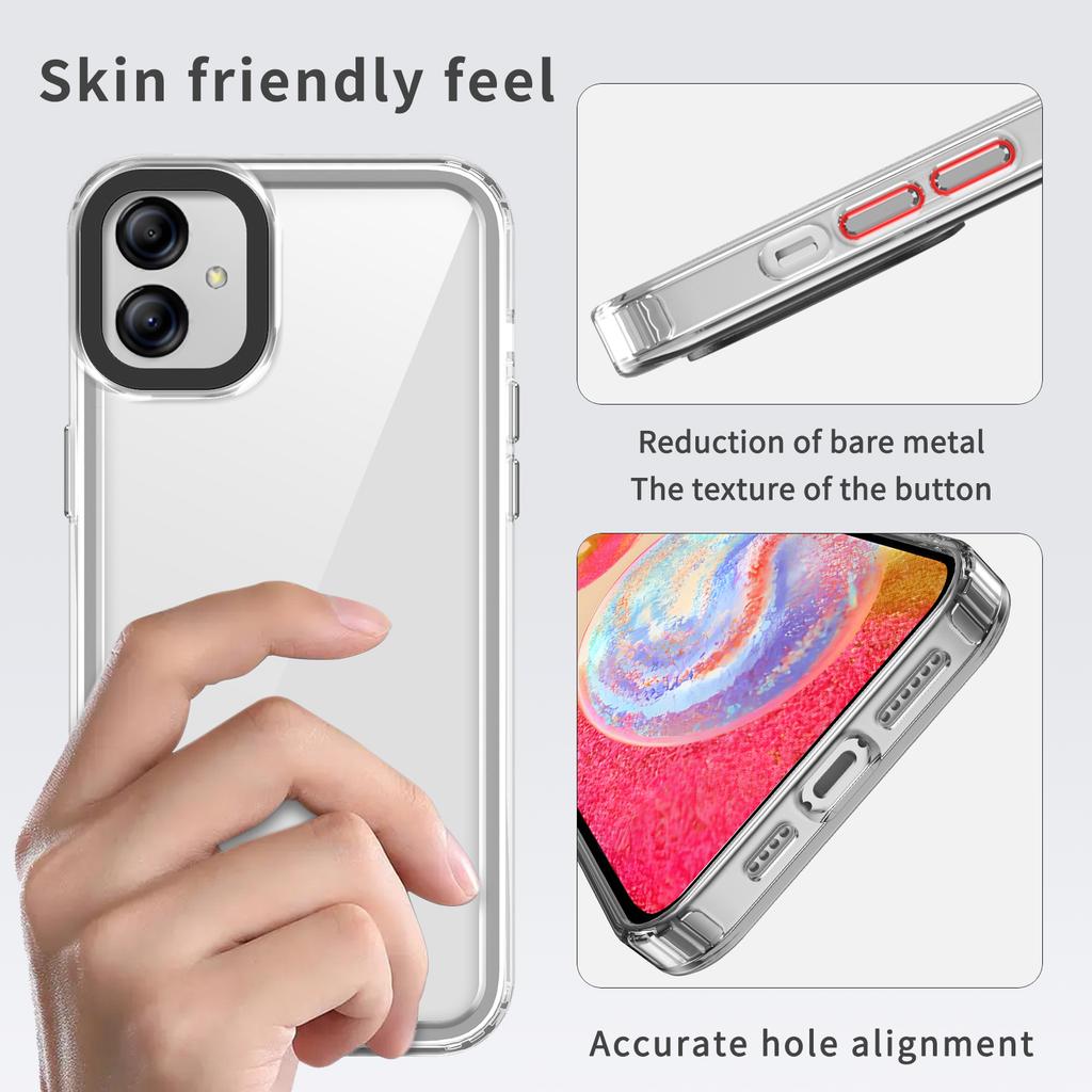 For Samsung Galaxy A04e 4G/M04 4G/F04 4G Case Crystal Clear PC+TPU Anti-Scratch Phone Cover