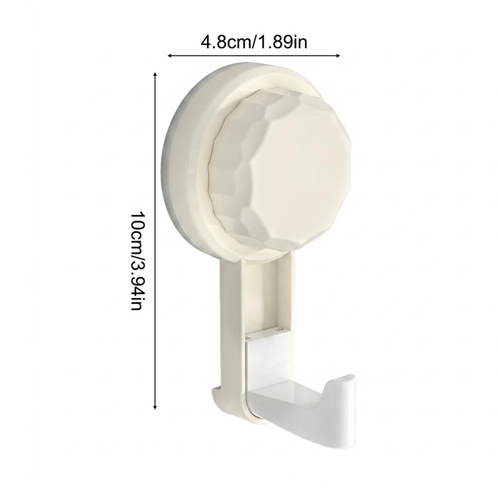 Bathroom Vacuum Suction Hook Strong Load Bearing Rotating Hanger for Towels and Bath Accessories