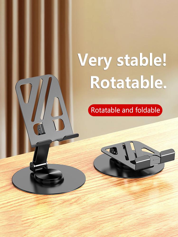 

Premium 360° Rotatable Foldable Phone Stand Ultra Stable Fully Adjustable Universal Compatibility for Desk Home Office Travel серый